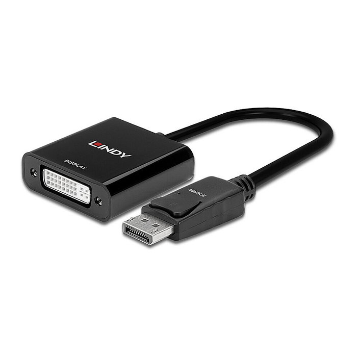 LINDY 41734 Adaptador Activo Mini DisplayPort a DVI-D 0.17m Negro