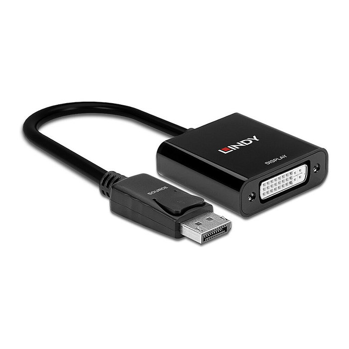 LINDY 41734 Adaptador Activo Mini DisplayPort a DVI-D 0.17m Negro