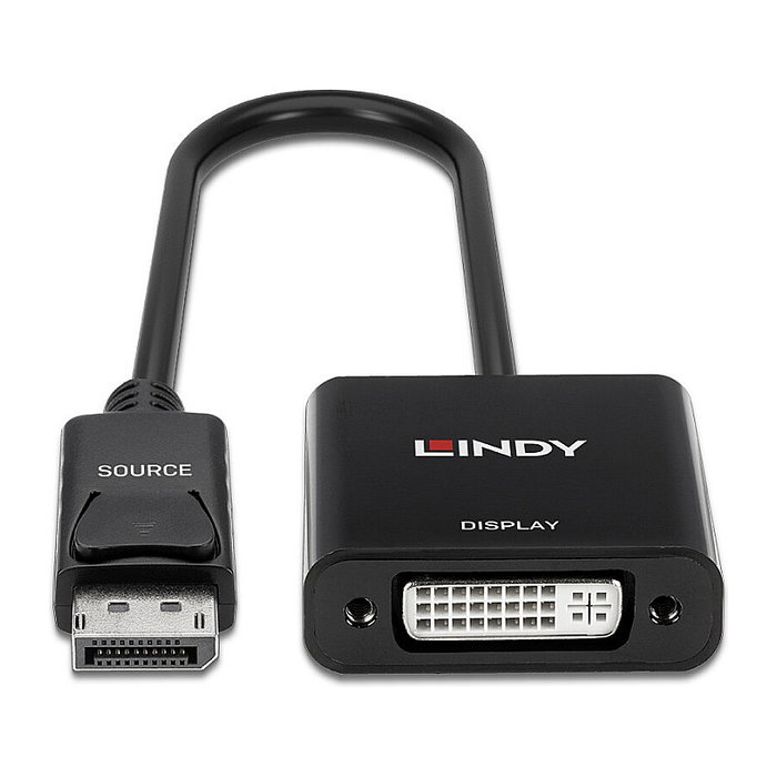 LINDY 41734 Adaptador Activo Mini DisplayPort a DVI-D 0.17m Negro