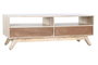 DKD Home Decor Mueble TV JB CENEF Boho Blanco Natural Mango 130x40x45 cm