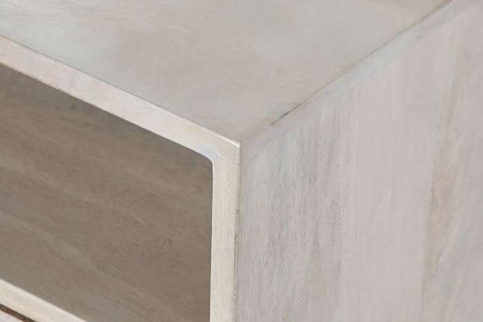 DKD Home Decor Mueble TV JB CENEF Boho Blanco Natural Mango 130x40x45 cm