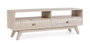 DKD Home Decor Mueble TV JB CENEF Boho Blanco Natural Mango 130x40x45 cm