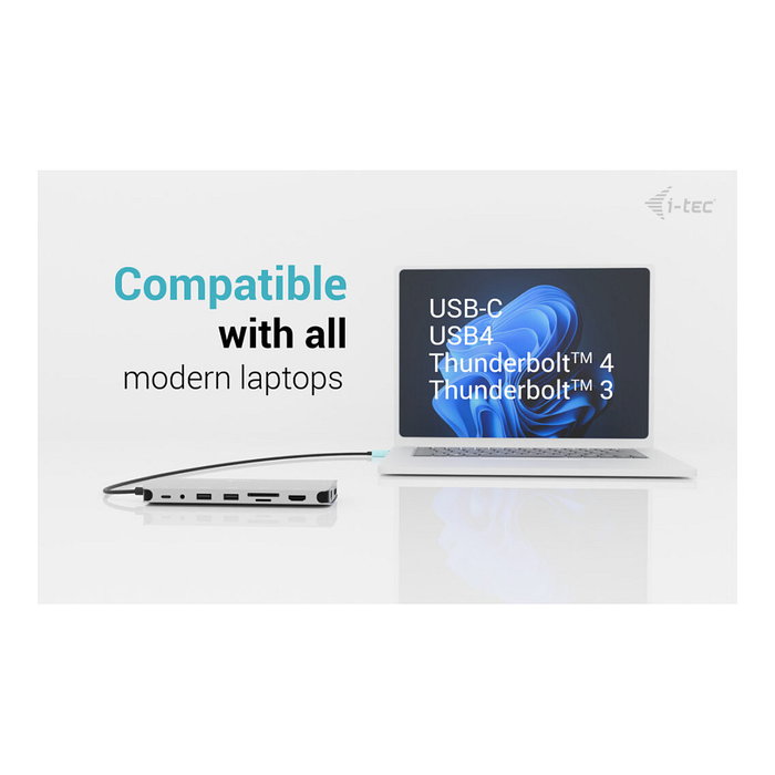 I-tec Metal USB-C Nano 3x Display Docking Station Gris I-tec Metal USB-C Nano 3x Display Docking Station Gris