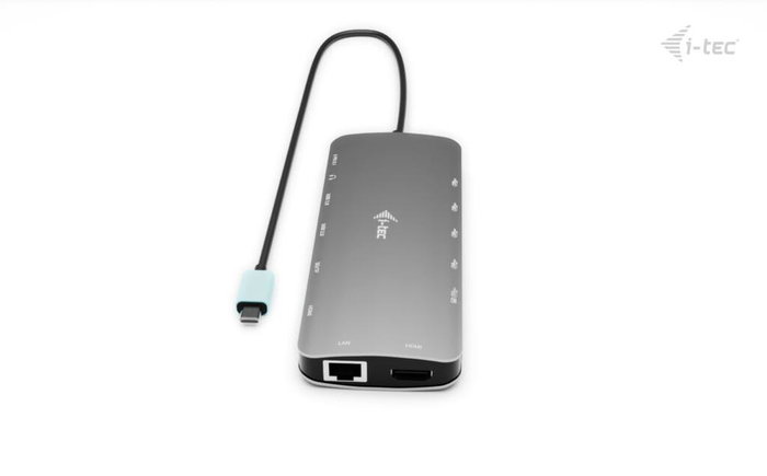 i-tec USB-C Metal Nano 3x Display Docking Station 2x HDMI 1x USB-C Video LAN Audio Czytnik Kart Power Delivery 140W