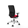 PIQUERAS Y CRESPO Silla de oficina Zulema con mecanismo Sincro/Traslack, Rojo y Negro