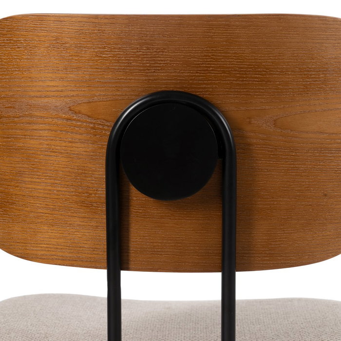 Silla Marrón-Crema Tejido-Metal Salón 48 X 55 X 82,50 cm (Set de 4) Silla Marrón-Crema Tejido-Metal Salón 48 X 55 X 82,50 cm (Set de 4)