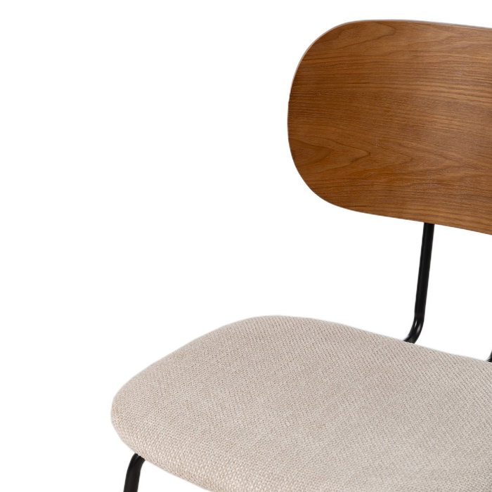 Silla Marrón-Crema Tejido-Metal Salón 48 X 55 X 82,50 cm (Set de 4) Silla Marrón-Crema Tejido-Metal Salón 48 X 55 X 82,50 cm (Set de 4)