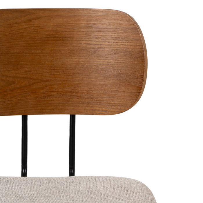 Silla Marrón-Crema Tejido-Metal Salón 48 X 55 X 82,50 cm (Set de 4) Silla Marrón-Crema Tejido-Metal Salón 48 X 55 X 82,50 cm (Set de 4)