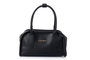 Lucky Bees Amelia - Black Bolsa de Hombro de Cuero de Polivinilo para Mujer, Elegante y Sofisticada, Accesorio Imprescindible para el Día y la Noche