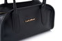 Lucky Bees Amelia - Black Bolsa de Hombro de Cuero de Polivinilo para Mujer, Elegante y Sofisticada, Accesorio Imprescindible para el Día y la Noche