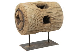 DKD Home Decor Decoración de Madera Reciclada y Metal 34x28x39