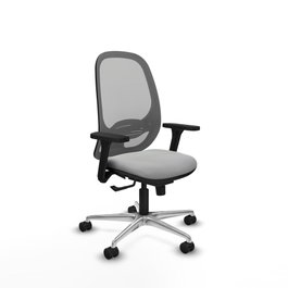 PIQUERAS Y CRESPO Silla de oficina Cilanco con mecanismo Sincro en Gris claro y Gris