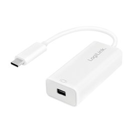 LogiLink Adaptador USB 3.2 Gen 1x1 a Mini DP, USB-C, blanco