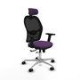 PIQUERAS Y CRESPO Silla de oficina Jorquera con mecanismo Sincro/Traslack, Morado y Negro