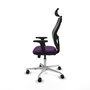 PIQUERAS Y CRESPO Silla de oficina Jorquera con mecanismo Sincro/Traslack, Morado y Negro