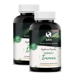 PROBIOTICOS SAN Ferment Immun 30 Cápsulas Probióticos con Lactobacillus rhamnosus y gasseri para Reforzar Defensas y Alergias