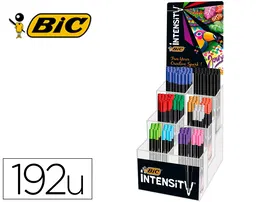 Bic Intensity Fine Rotulador de fibra Punta 0,4 mm Expositor 192 unidades Colores surtidos