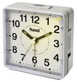 SAMI Despertador Mini con Función Snooze, Luz y Modo Silencioso