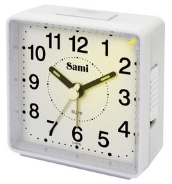 SAMI Despertador Mini con Función Snooze, Luz y Modo Silencioso