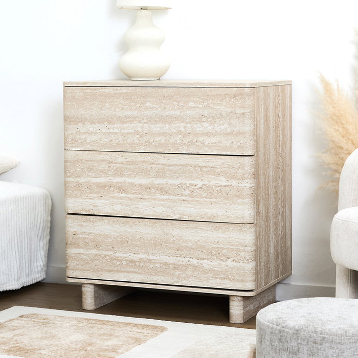 Home Deco Factory Cómoda 3 Cajones Terra Nova 70x40x79 cm Home Deco Factory Cómoda 3 Cajones Terra Nova 70x40x79 cm