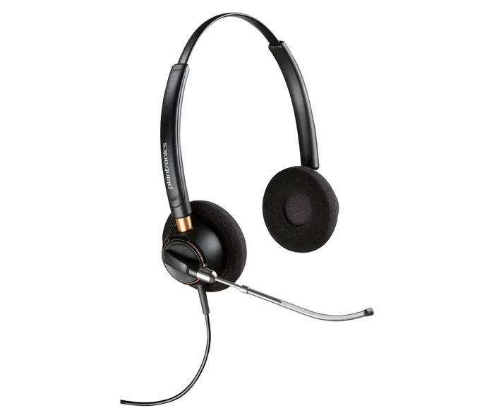 Poly EncorePro 520V Auriculares Diadema Binaural para Llamadas y Música - Negro - Cable USB-A, USB-C y Conector 3.5 mm - Serie EncorePro 500 - Skype Empresarial y Microsoft Teams
