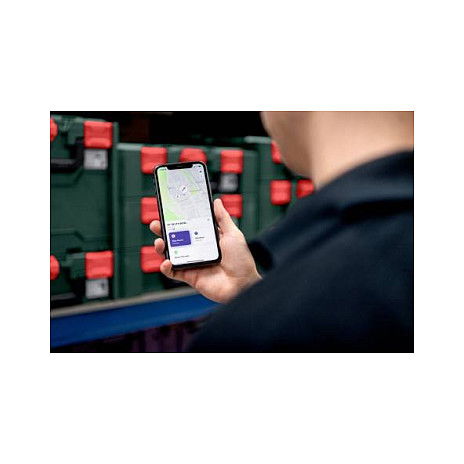 Metabo 626965000 Buscador (Tracker) Universal para iOS con Metabo App, Apple CarPlay, Resistente al Agua IP67 - Negro