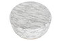 DKD Home Decor Mesa de Centro de Hierro con Símil Mármol Blanco y Dorado