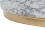 DKD Home Decor Mesa de Centro de Hierro con Símil Mármol Blanco y Dorado