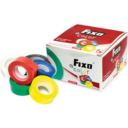 FIXO Cinta Adhesiva Color Surtida 33x19, Caja de 16 rollos
