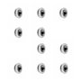 Emuca Lote de 10 pomos para mueble Benetusser, diámetro 41mm, Zamak, Níquel satinado