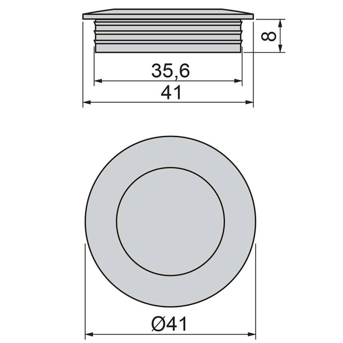 Emuca Lote de 10 pomos para mueble Benetusser, diámetro 41mm, Zamak, Níquel satinado
