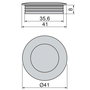Emuca Lote de 10 pomos para mueble Benetusser, diámetro 41mm, Zamak, Níquel satinado