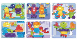 Juego Miniland Pegs 15Mm Robots Pack De 6 (3-6 Años)