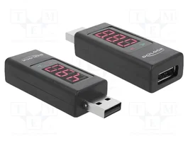 DeLOCK 65569 Adaptador USB 2.0 con indicador LED de voltaje y amperaje