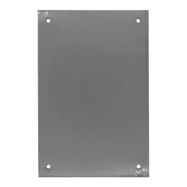 Micel Placa ciega modelo PLP12 de acero inoxidable con acabado inox, 80 x 120 mm