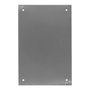 Micel Placa ciega modelo PLP12 de acero inoxidable con acabado inox, 80 x 120 mm