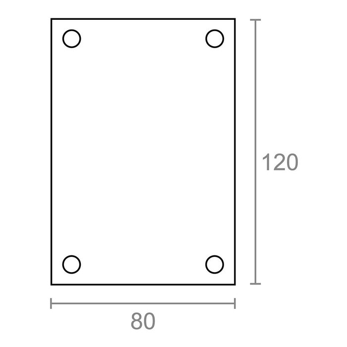 Micel Placa ciega modelo PLP12 de acero inoxidable con acabado inox, 80 x 120 mm