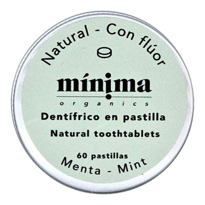MINIMA ORGANICS Dentífrico En Pastilla Menta Con Flúor Lata 60 Unidades MINIMA ORGANICS Dentífrico En Pastilla Menta Con Flúor Lata 60 Unidades