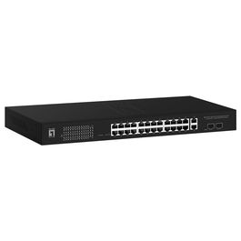 Level One GEP-2841 Switch Gestionado 24 Puertos PoE+ Gigabit Ethernet 2 Puertos SFP Montaje en Rack 1U 370W