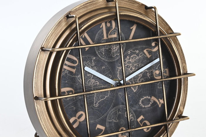 DKD Home Decor Reloj Sobremesa Loft Dorado Plateado 17 x 29 x 22 cm (2 Unidades) DKD Home Decor Reloj Sobremesa Loft Dorado Plateado 17 x 29 x 22 cm (2 Unidades)
