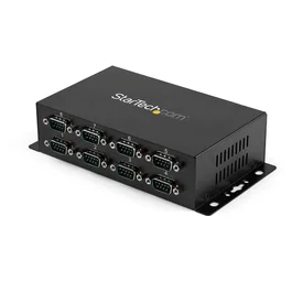 Startechcom Adaptador Hub USB a 8 Puertos RS232 Industrial - Interfaz DB9, Montaje DIN/Pared, USB 2.0 para Automatización y Control Industrial