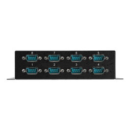 Startechcom Adaptador Hub USB a 8 Puertos RS232 Industrial - Interfaz DB9, Montaje DIN/Pared, USB 2.0 para Automatización y Control Industrial