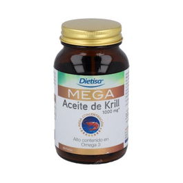 DIETISA Omega Mega Krill 60 Cápsulas - Fuente de Omega 3 para el funcionamiento normal del corazón