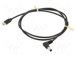 GOOBAY Cable USB C a DC 5,5/2,5 mm Angular 1m