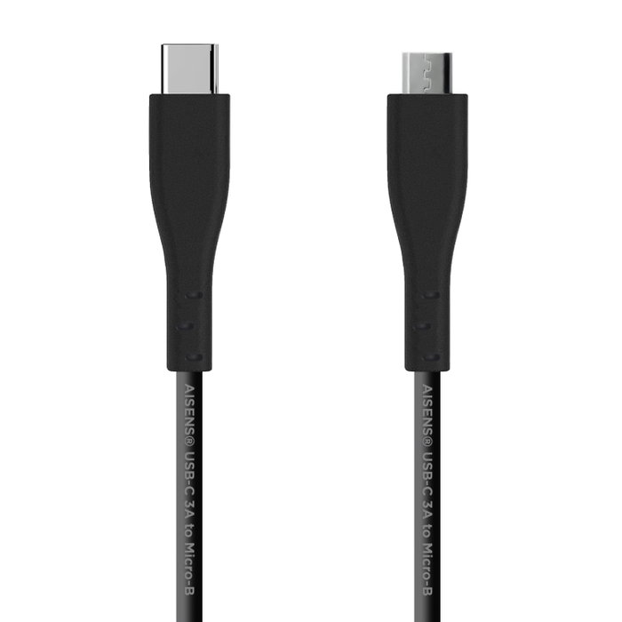 Aisens Cable USB 2.0 USB-C Macho a Micro B Macho, 1m, Negro Aisens Cable USB 2.0 USB-C Macho a Micro B Macho, 1m, Negro