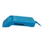 Woxter PE26-146 Lector de DNI Electrónico y Tarjetas Inteligentes - Lector de Tarjetas Multimedia USB 2.0 con 3 Ranuras, Color Azul