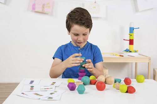 Miniland Towering Beads Juego de piezas de madera Miniland Towering Beads Juego de piezas de madera
