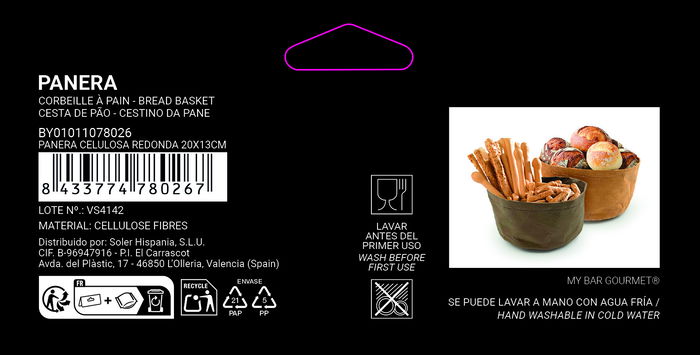 My Bar Panera Celulosa Redonda 20 x 13 cm (24 Unidades)