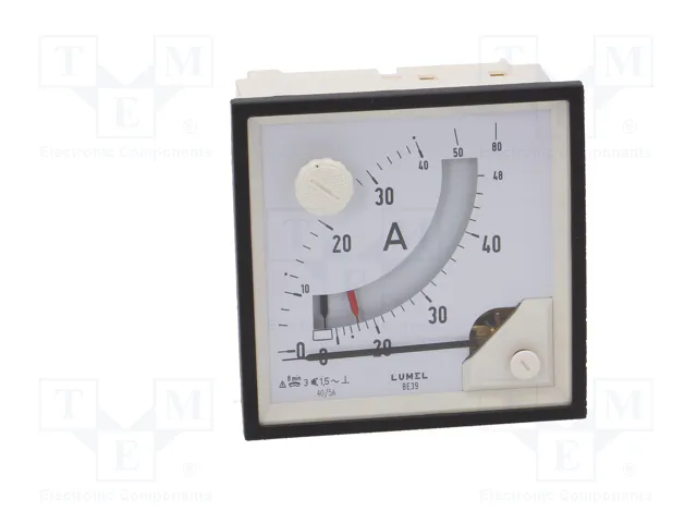 LUMEL BE39 Amperímetro analógico para panel 0-40A AC 300V 96x96x64mm LUMEL BE39 Amperímetro analógico para panel 0-40A AC 300V 96x96x64mm
