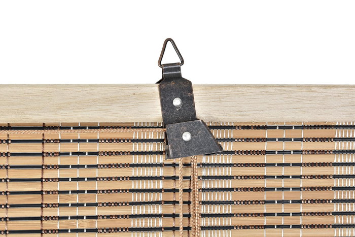 DKD Home Decor Estor Balines Marron Oscuro 3 x 175 x 120 cm Bambú Poliéster